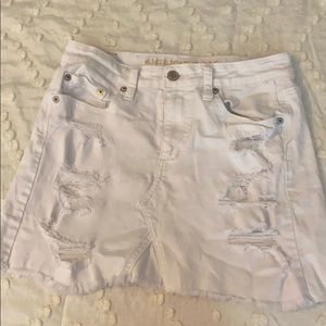 white jean skirt
